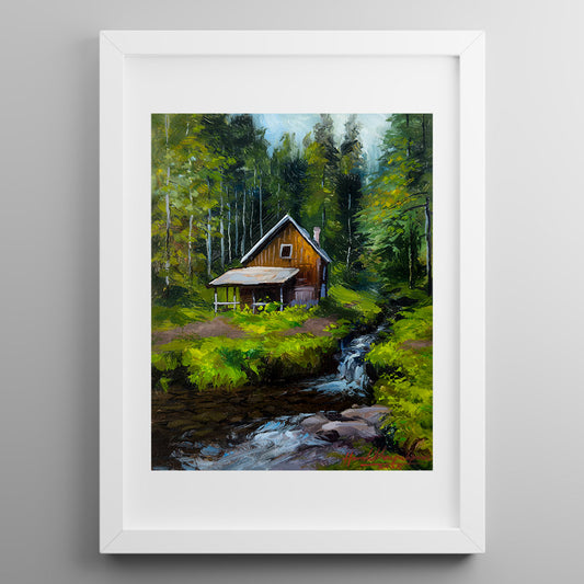 Creekside Cabin (Print)